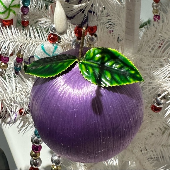 Large Satin Fruits Christmas Ornaments Vintage - Picture 8 of 16